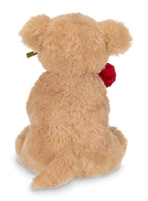 Load image into Gallery viewer, Bearington Conner Cuddlesmore Valentines Plush Stuffed Animal Puppy Dog with Rose
