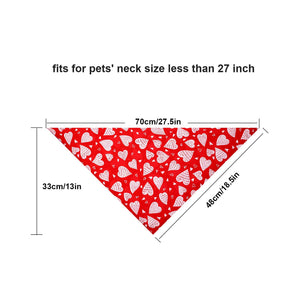 3 Pieces Valentine Dog Bandana Scarf