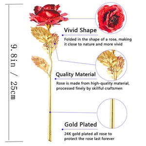 24K  Rose Flower, Best Gift for Valentines Day