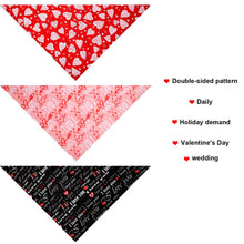 Load image into Gallery viewer, 3 Pieces Valentine Dog Bandana Scarf
